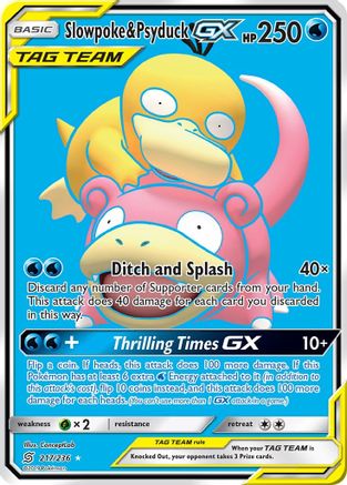 Slowpoke & Psyduck GX (Full Art)/236 - SM  Unified Minds Holofoil