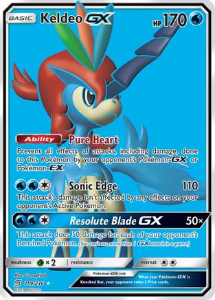 Keldeo GX (Full Art)/236 - SM  Unified Minds Holofoil