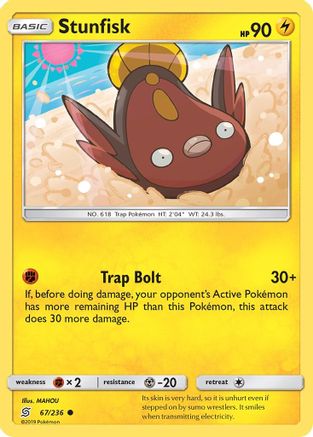 Stunfisk 67/236 - SM  Unified Minds Reverse Holofoil