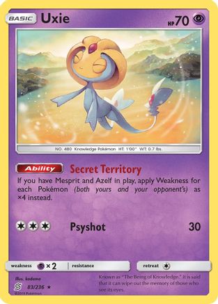 Uxie/236 - SM  Unified Minds Holofoil