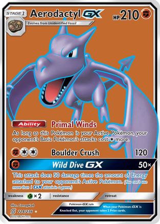 Aerodactyl GX (Full Art)/236 - SM  Unified Minds Holofoil
