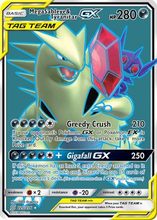 Mega Sableye & Tyranitar GX (Full Art)/236 - SM  Unified Minds Holofoil