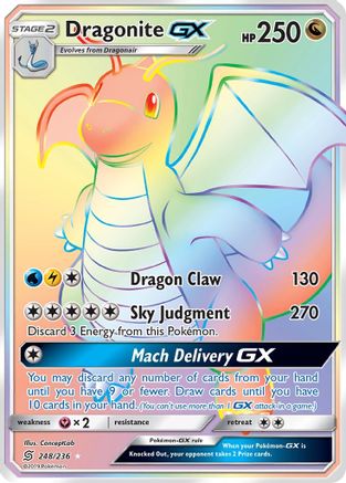 Dragonite GX (Secret)/236 - SM  Unified Minds Holofoil