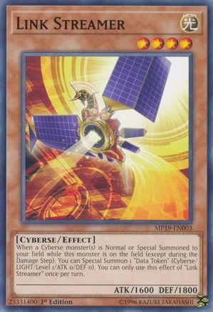 Link Streamer (MP19-EN003) - 2019 Gold Sarcophagus Tin Mega Pack 1st Edition