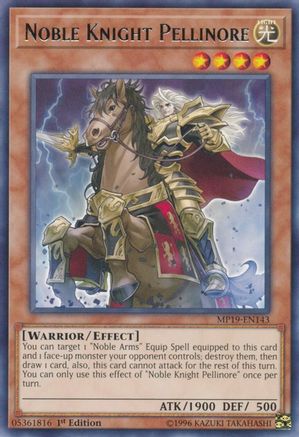 Noble Knight Pellinore (MP19-EN143) - 2019 Gold Sarcophagus Tin Mega Pack 1st Edition