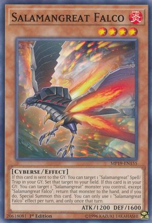 Salamangreat Falco (MP19-EN155) - 2019 Gold Sarcophagus Tin Mega Pack 1st Edition