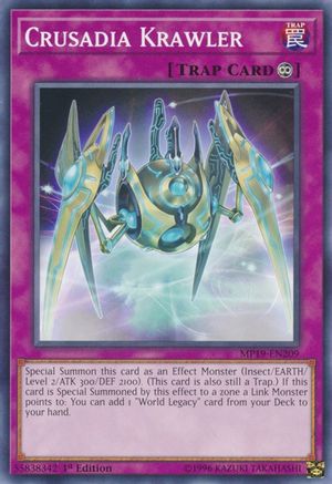Crusadia Krawler (MP19-EN209) - 2019 Gold Sarcophagus Tin Mega Pack 1st Edition