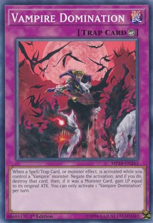 Vampire Domination (MP19-EN243) - 2019 Gold Sarcophagus Tin Mega Pack 1st Edition