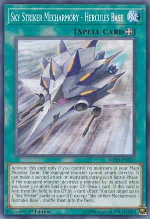 Sky Striker Mecharmory - Hercules Base (MP19-EN267) - 2019 Gold Sarcophagus Tin Mega Pack 1st Edition
