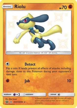 Riolu SV21/94 - Hidden Fates Shiny Vault Holofoil
