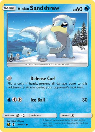 Alolan Sandshrew - 19a/145/145 - Alternate Art Promos Holofoil