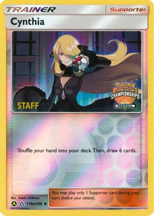 Cynthia - 119a/156 (Regional Championships) [Staff] - League & Championship Cards Reverse Holofoil