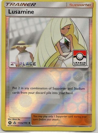 Lusamine - 153a/156 (League Challenge) [2nd Place] - League & Championship Cards Reverse Holofoil
