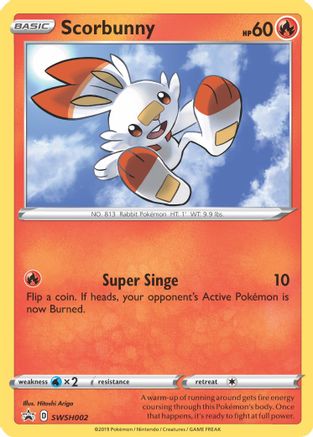 Scorbunny - SWSH002/307 - SWSH Sword & Shield Promo Cards Holofoil