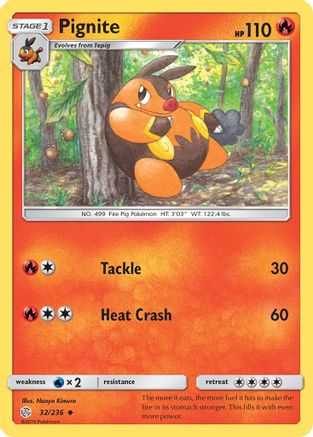 Pignite 32/236 - SM  Cosmic Eclipse Reverse Holofoil