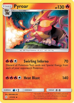 Pyroar/236 - SM  Cosmic Eclipse Reverse Holofoil