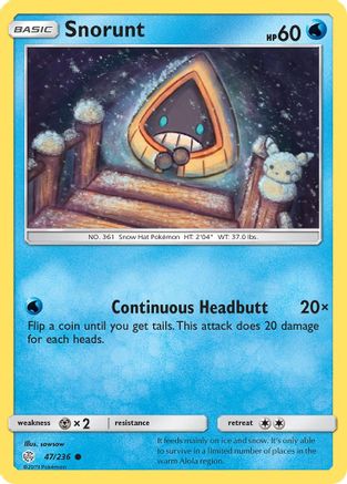 Snorunt 47/236 - SM  Cosmic Eclipse