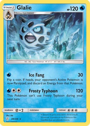 Glalie/236 - SM  Cosmic Eclipse Reverse Holofoil