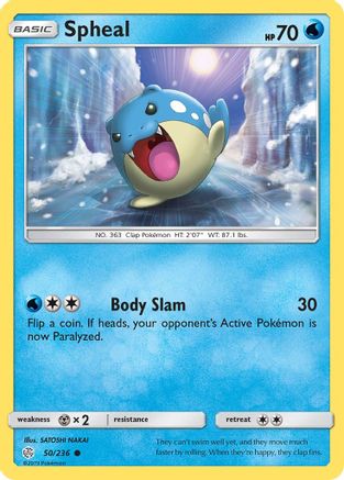 Spheal - 50/236 50/236 - SM  Cosmic Eclipse Reverse Holofoil