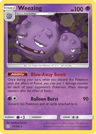 Weezing 77/236 - SM  Cosmic Eclipse
