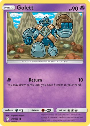 Golett 89/236 - SM  Cosmic Eclipse Reverse Holofoil