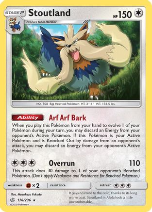 Stoutland/236 - SM  Cosmic Eclipse Reverse Holofoil