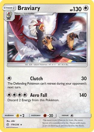 Braviary/236 - SM  Cosmic Eclipse Reverse Holofoil