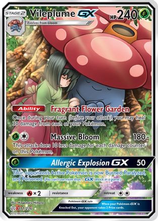 Vileplume GX (Full Art)/236 - SM  Cosmic Eclipse Holofoil