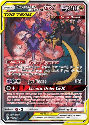 Naganadel & Guzzlord GX (Alternate Full Art)/236 - SM  Cosmic Eclipse Holofoil