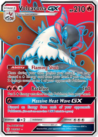 Volcarona GX (Full Art)/236 - SM  Cosmic Eclipse Holofoil