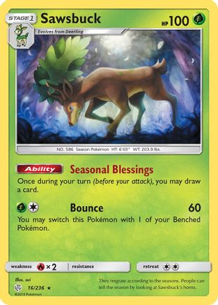 Sawsbuck/236 - SM  Cosmic Eclipse Reverse Holofoil
