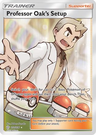 Professor Oak's Setup (Full Art)/236 - SM  Cosmic Eclipse Holofoil
