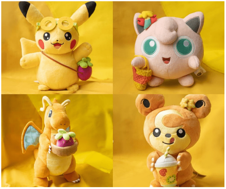 Pikachu with Bounsweet Bag Plush (Pokemon Center Taipei)