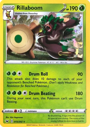 Rillaboom - 015/202 (Cracked Ice Holo) - Deck Exclusives Holofoil