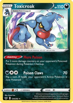 Toxicroak 124/202 - SWSH01 Sword & Shield Base Set
