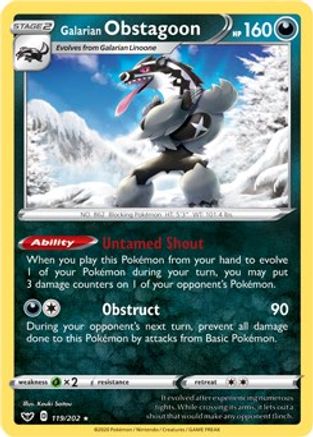 Galarian Obstagoon - 119/202 - Deck Exclusives