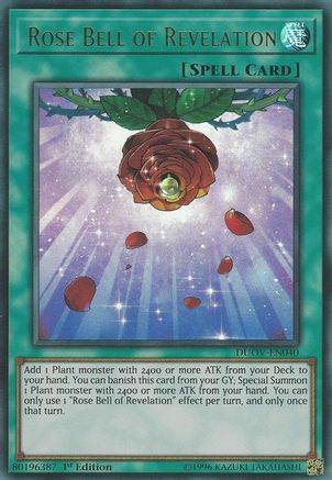 Rose Bell of Revelation (DUOV-EN040) - Duel Overload 1st Edition