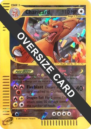 Charizard - 9/12 (Box Topper) - Jumbo Cards Reverse Holofoil