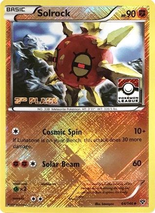 Solrock - 64/146 (Pokemon League) [3rd Place] - League & Championship Cards Reverse Holofoil
