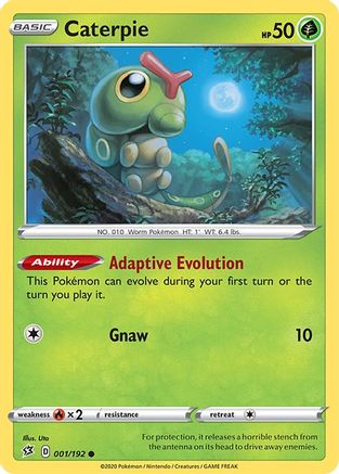 Caterpie 1/192 - SWSH02 Rebel Clash Reverse Holofoil