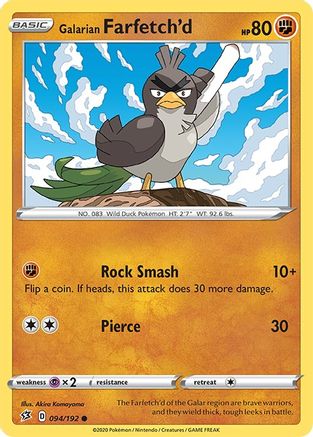Galarian Farfetch'd 94/192 - SWSH02 Rebel Clash