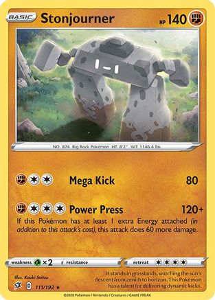 Stonjourner/192 - SWSH02 Rebel Clash Holofoil