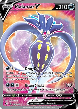 Malamar V (Full Art)/192 - SWSH02 Rebel Clash Holofoil