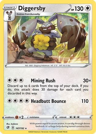 Diggersby/192 - SWSH02 Rebel Clash Reverse Holofoil