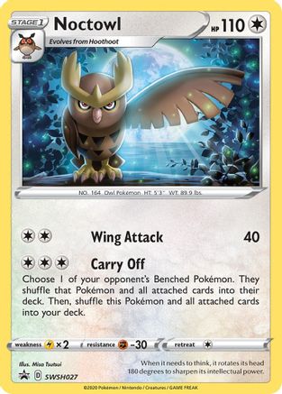 Noctowl - SWSH027/307 - SWSH Sword & Shield Promo Cards Holofoil