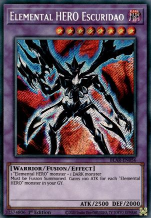 Elemental HERO Escuridao (BLAR-EN056) - Battles of Legend: Armageddon 1st Edition