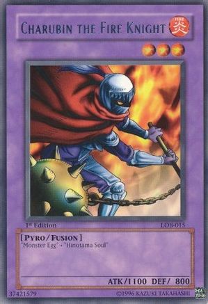 Charubin the Fire Knight (LOB-015) - The Legend of Blue Eyes White Dragon Unlimited