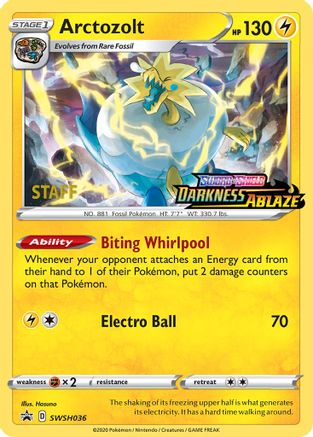 Arctozolt - SWSH036 (Prerelease) [Staff] - SWSH Sword & Shield Promo Cards Holofoil