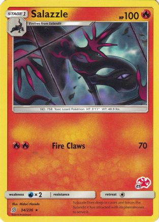 Salazzle - 34/236 (#23 Charizard Stamped) - Battle Academy