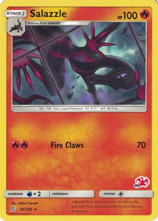 Salazzle - 34/236 (#49 Charizard Stamped) - Battle Academy